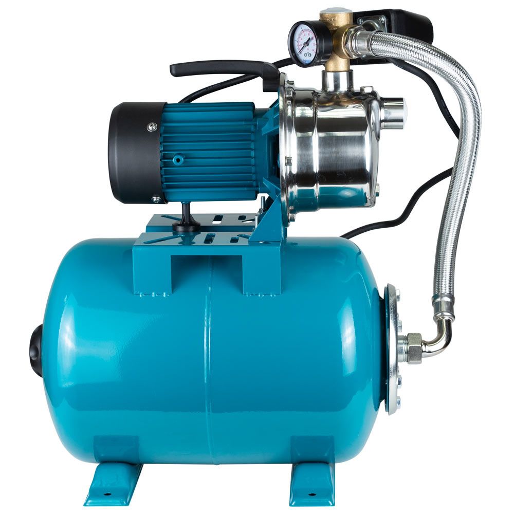 Станция 0.6кВт Hmax 35м Qmax 50л/мин (самовсасывающий насос нерж) 24л Украина AquaticaLEO EKJ-602S