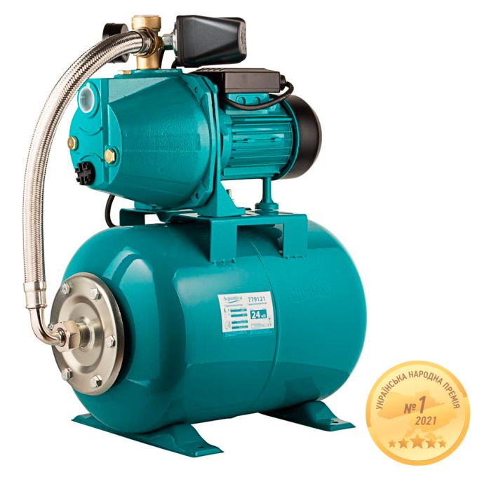 Станция 0.75кВт Hmax48м Qmax 55л/мин (самовсасывающий насос) 24л Украина AQUATICA JETa80A5/UA (775092
