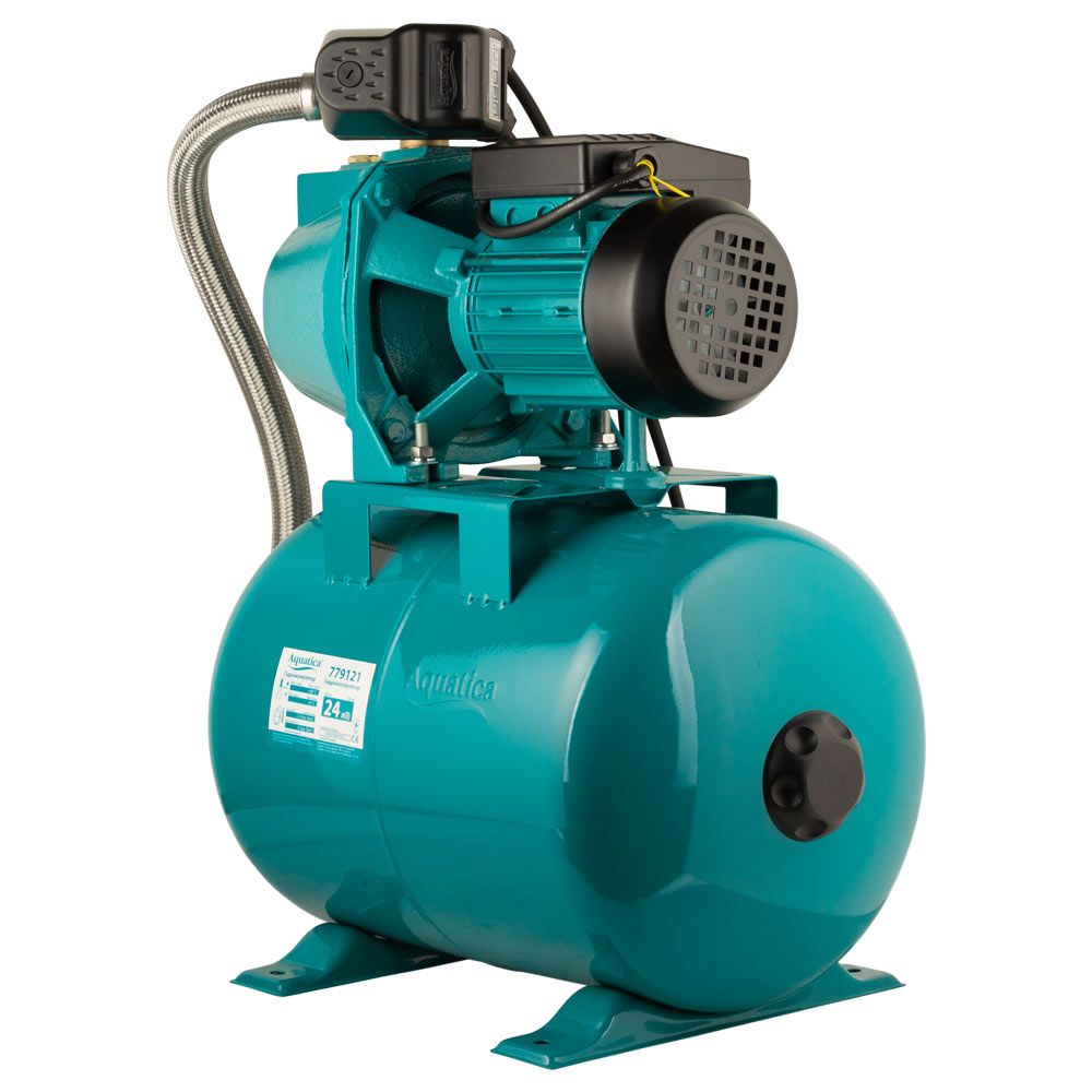 Станція 0.75кВт Hmax48м Qmax 55л/хв (самовсмоктуючий насос) 24л Україна AQUATICA JETa80A5/UA (775092