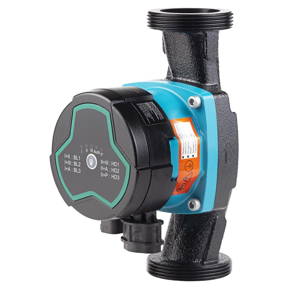 Насос циркуляционный энергосберегающий 5-90Вт Hmax 8м Qmax 73л/мин Ø2" 180мм + гайки Ø1¼" AQUATICA GPA