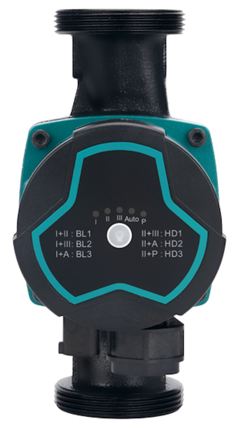 Насос циркуляционный энергосберегающий 5-39Вт Hmax 6м Qmax 53л/мин ØØ1½" 180мм + гайки Ø1" AQUATICA GP