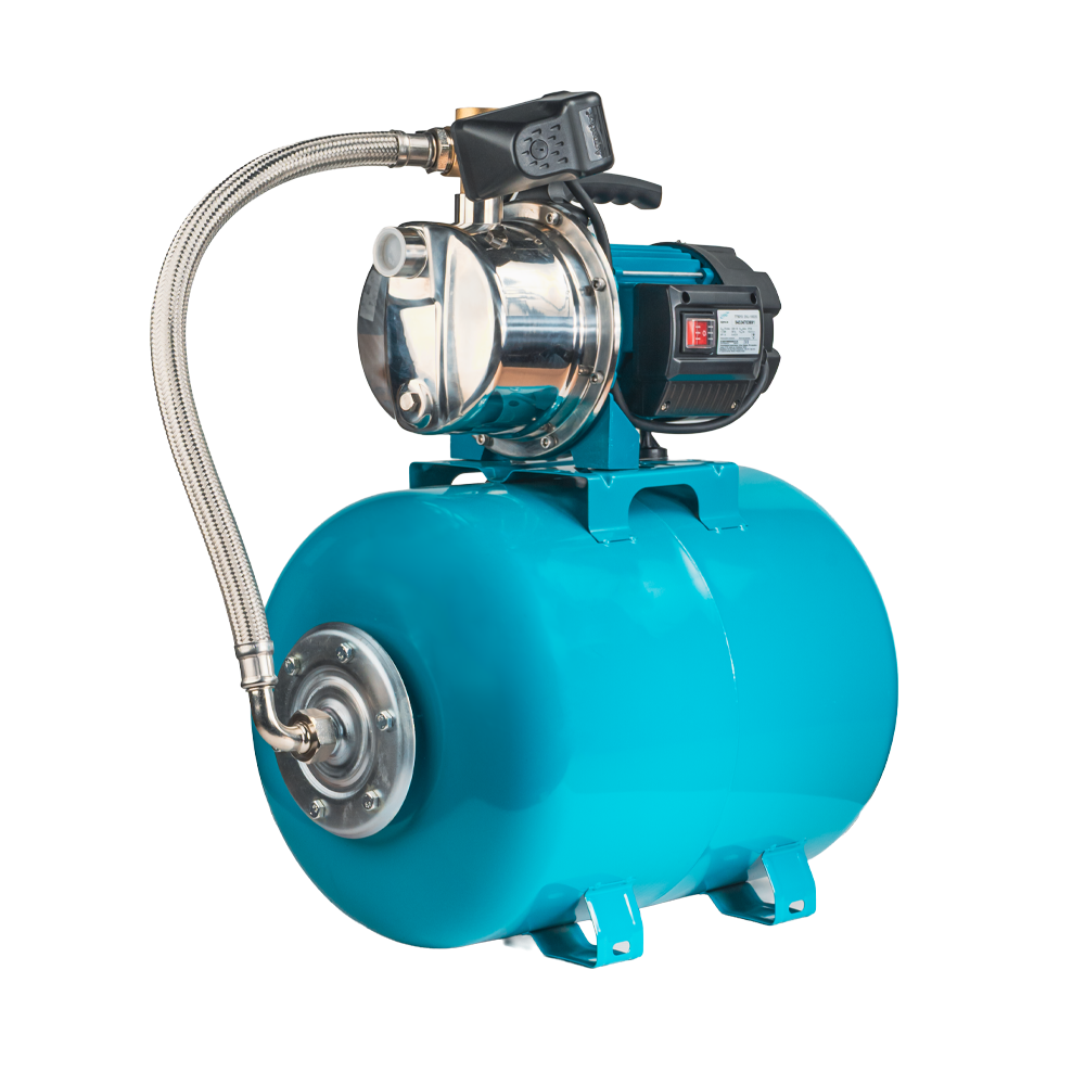 Станция 1.2кВт Hmax 48м Qmax 80л/мин нерж (самовсасывающий насос нерж) 50л Украина LEO (775314/50)