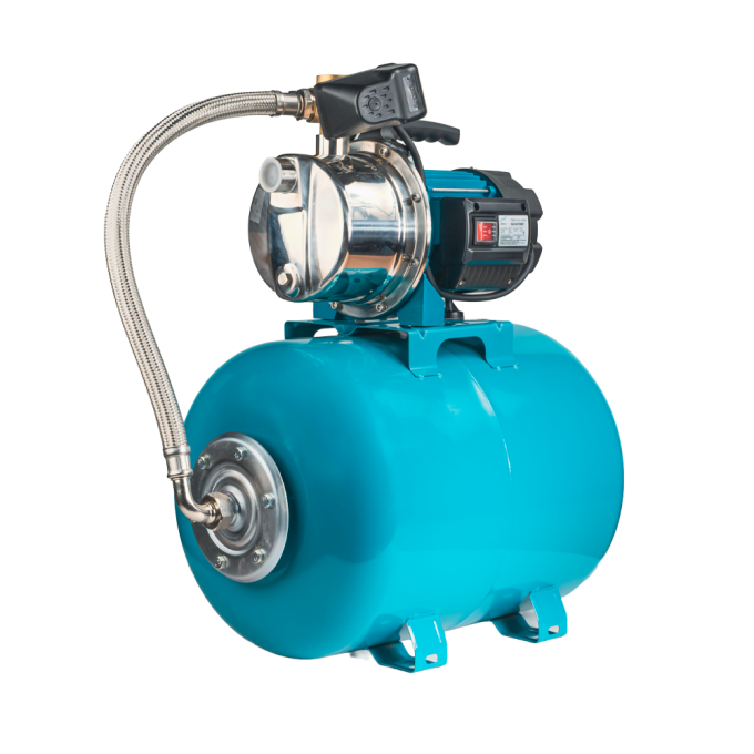 Станція 1.2кВт Hmax 48м Qmax 80л/хв нерж (самовсмоктувальний насос нерж) 50л Україна LEO (775314/50)