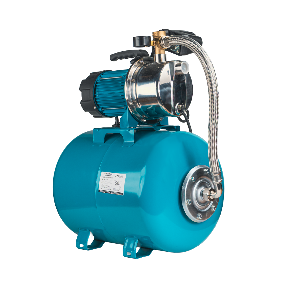 Станция 1.2кВт Hmax 48м Qmax 80л/мин нерж (самовсасывающий насос нерж) 50л Украина LEO (775314/50)