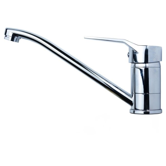 Змішувач MJ Ø40 для кухні гусак прямий 250мм на гайці AQUATICA MJ-1B235C (9744110)