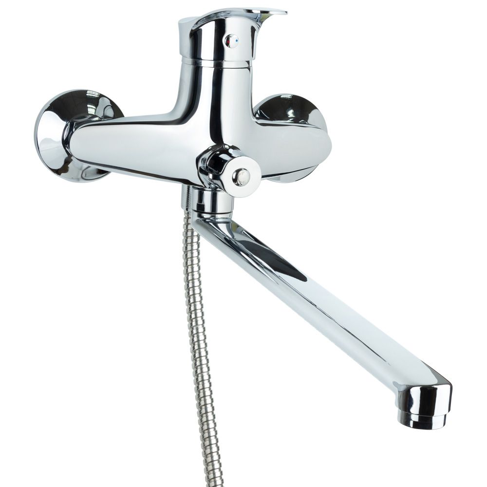 Змішувач s07 Ø40 для ванни гусак прямий 350мм дивертор вбудований картріджний TAU SE-2C245C (9807220