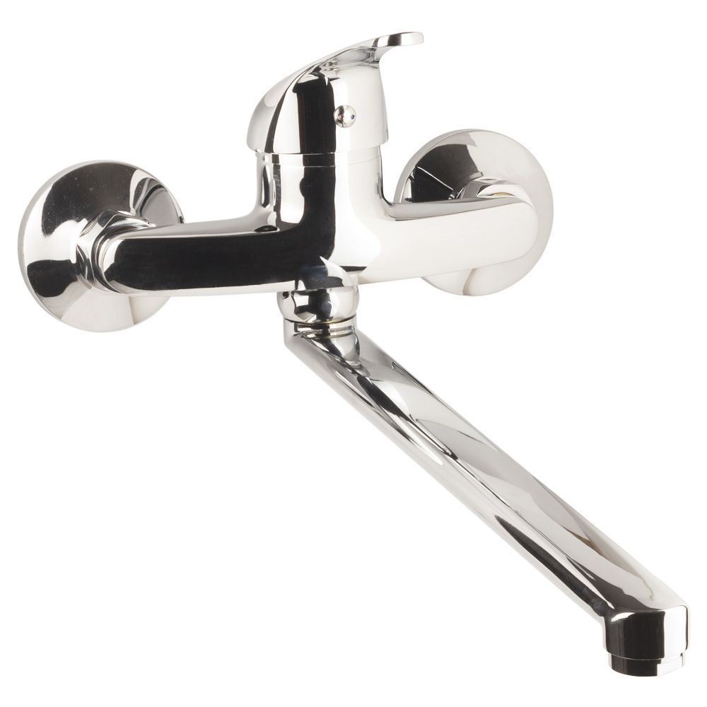 Змішувач s55 Ø40 для кухні вилив прямий 350мм настінний AQUATICA (9755120)