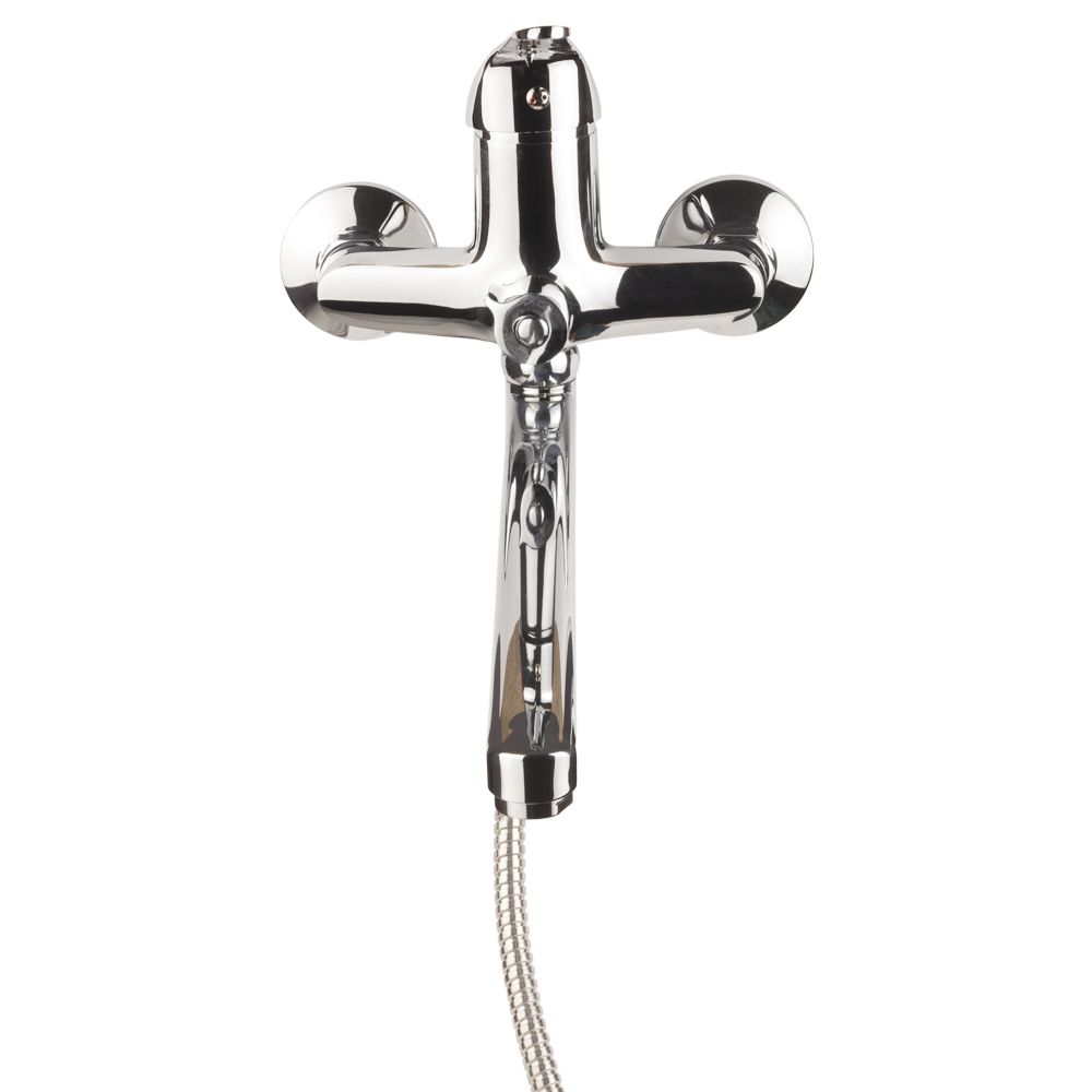 Змішувач s55 Ø40 для ванни вилив прямий 350мм дивертор вбудований картриджний AQUATICA (9755220)