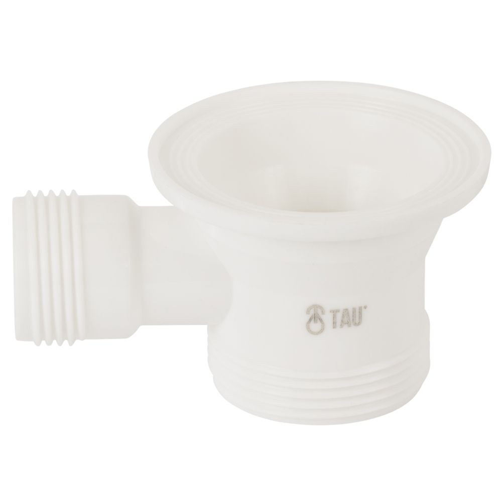 Сифон для ванни прямоточний з пробкою на ланцюжку і гнучким відведенням Ø40/50мм TAU (9843820)