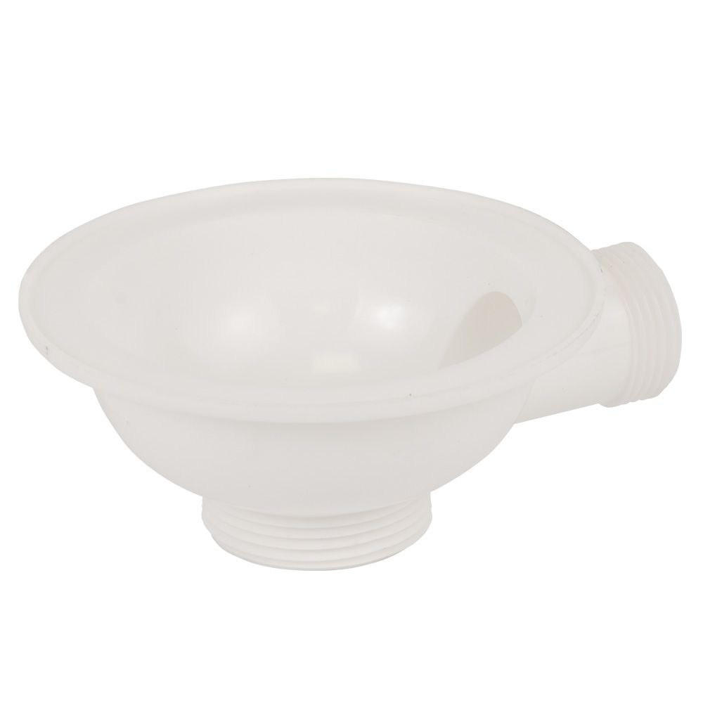 Сифон для кухонної мийки з нержавіючим випуском 3½" виводом під пральну машину, круглим переливом і