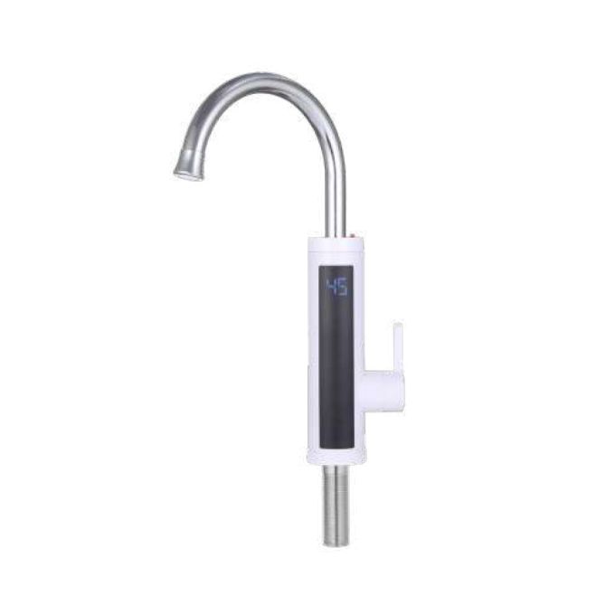 Кран-водонагрівач проточний s89 3.3кВт для кухні вилив вухо на гайці з дисплеєм і термостатом (W) AQ