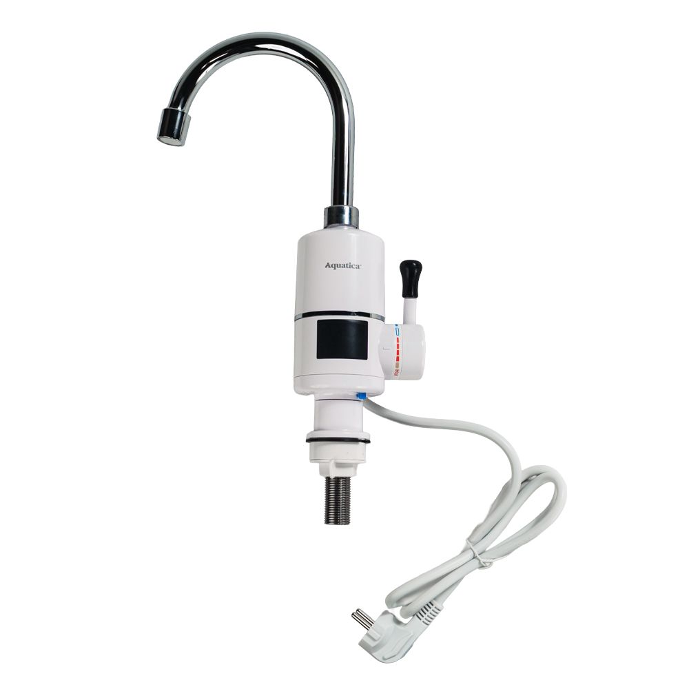 Кран-водонагреватель проточный s96 3.3кВт для кухни  с индикатором и термостатом AQUА