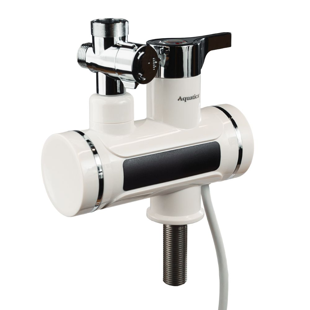 Кран-водонагреватель проточный s98 3.0кВт для ванны вылив ухо на гайке с дисплеем AQUATICA (9798203)