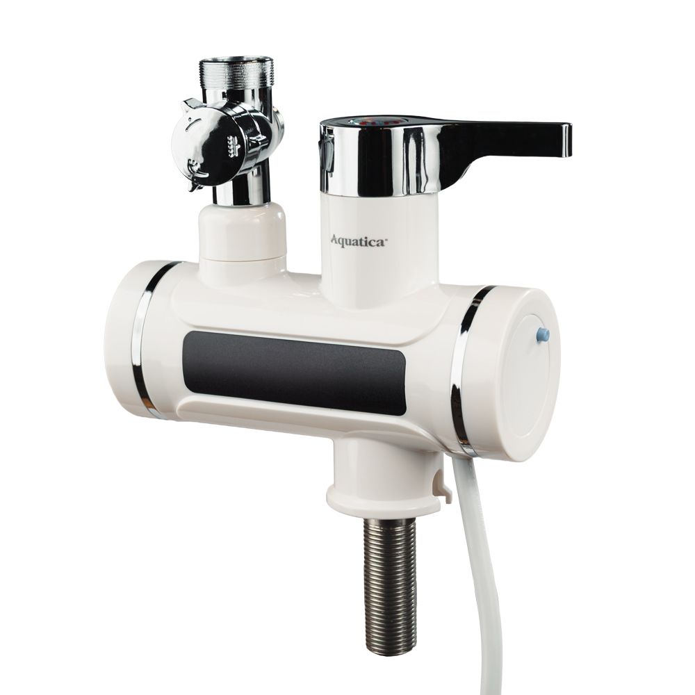 Кран-водонагреватель проточный s98 3.0кВт для ванны вылив ухо на гайке с дисплеем AQUATICA (9798203)