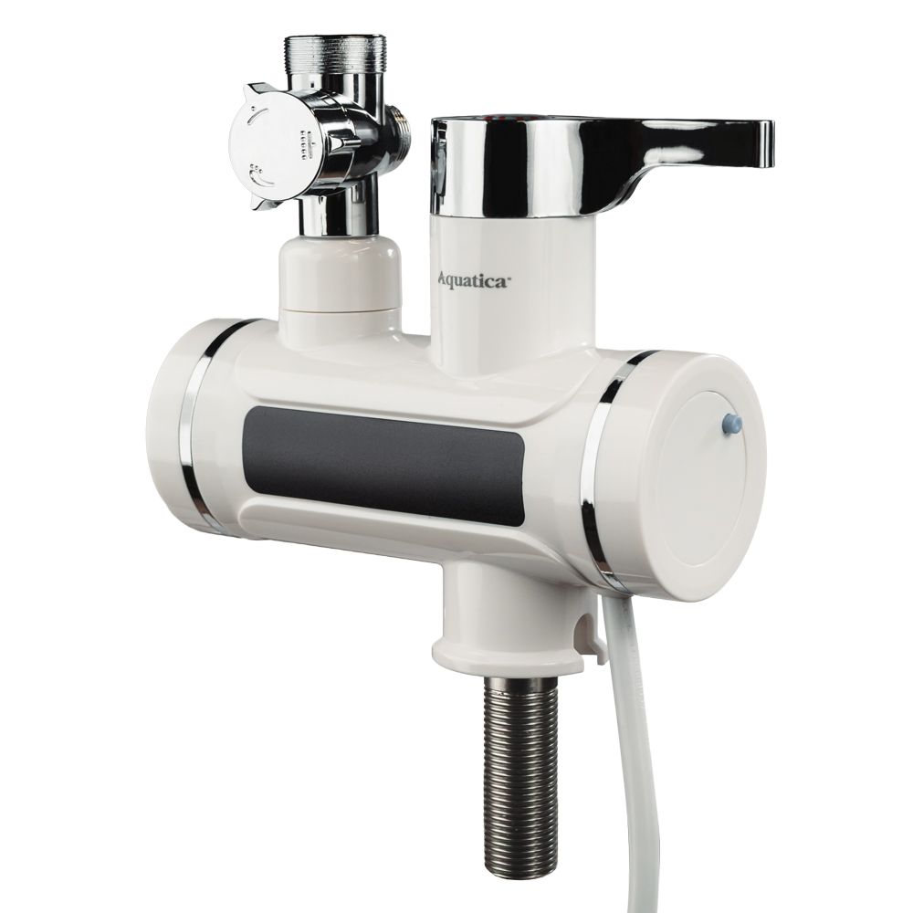 Кран-водонагреватель проточный s98 3.0кВт для ванны вылив ухо на гайке с дисплеем AQUATICA (9798203)