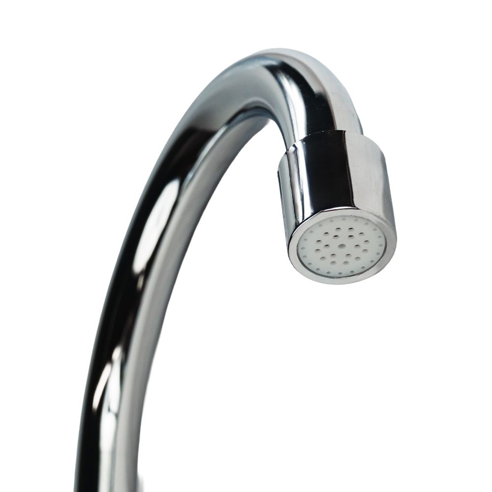 Кран-водонагреватель проточный s96 3.3кВт для кухни вылив ухо на гайке с дисплеем и термостатом AQUATI