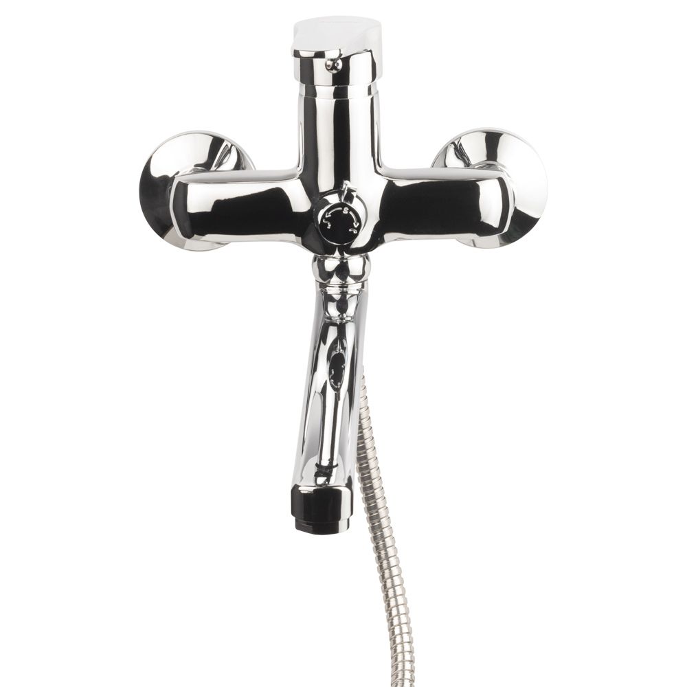 Смеситель s31 Ø35 для ванны излив прямой 350мм дивертор встроенный картриджный AQUATICA (9731220)