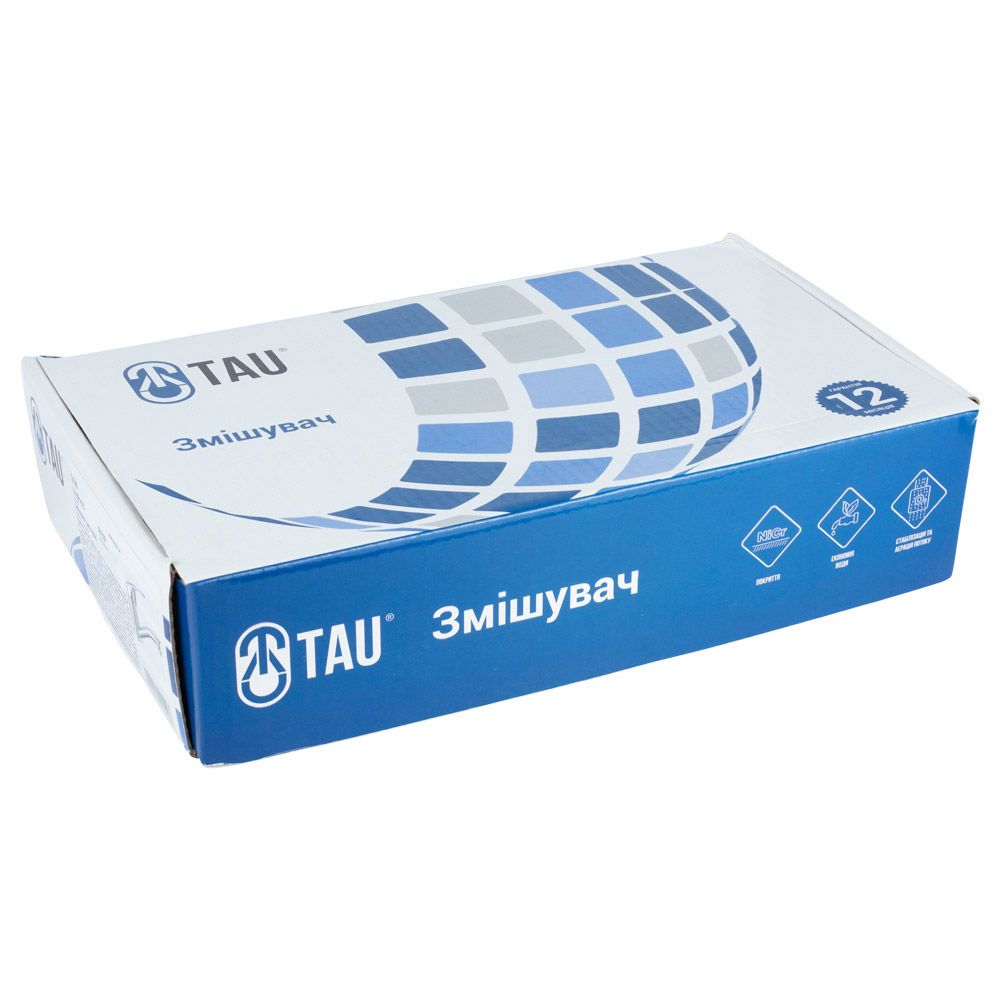 Смеситель TN Ø35 для кухни гусак прямой 150мм на шпильке (КРАТНО 2ШТ) TAU TN-2B142C (9846100)