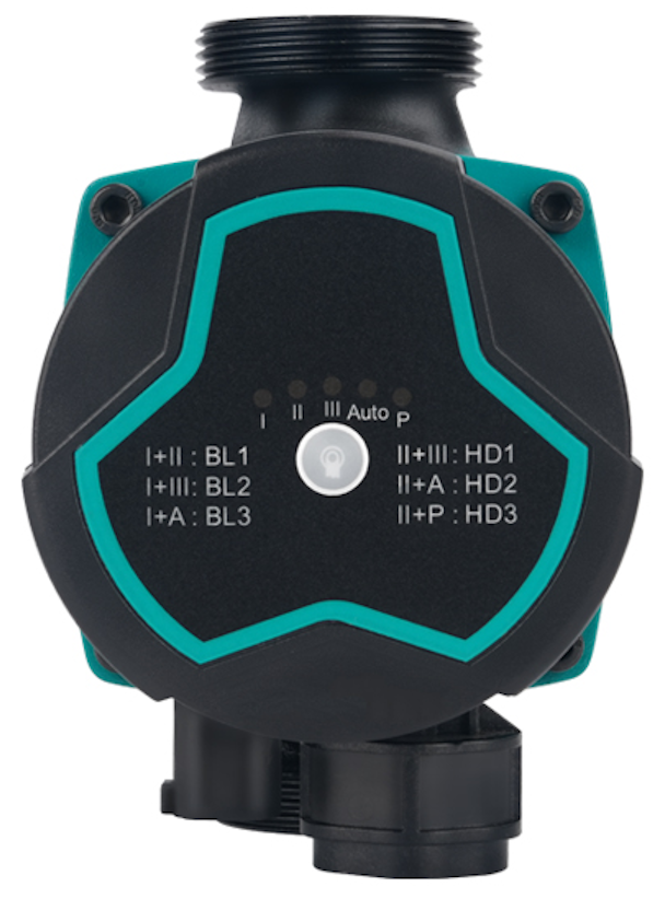 Насос циркуляционный энергосберегающий 5-39Вт Hmax 6м Qmax 53л/мин Ø1½" 130мм + гайки Ø1" AQUATICA GPA