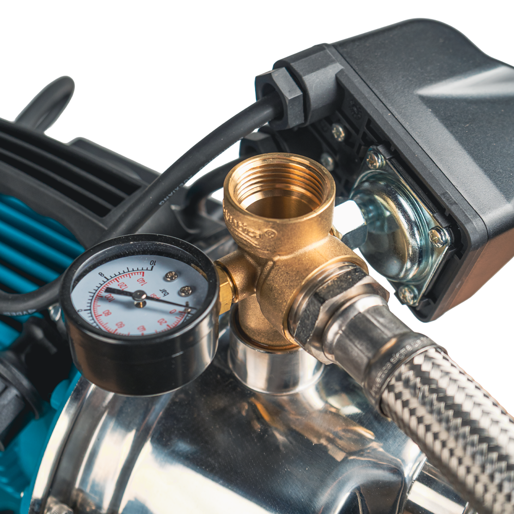 Станція 1.0кВт Hmax 44м Qmax 73л/хв нерж (самовсмоктувальний насос нерж) 50л Україна LEO (775313/50)