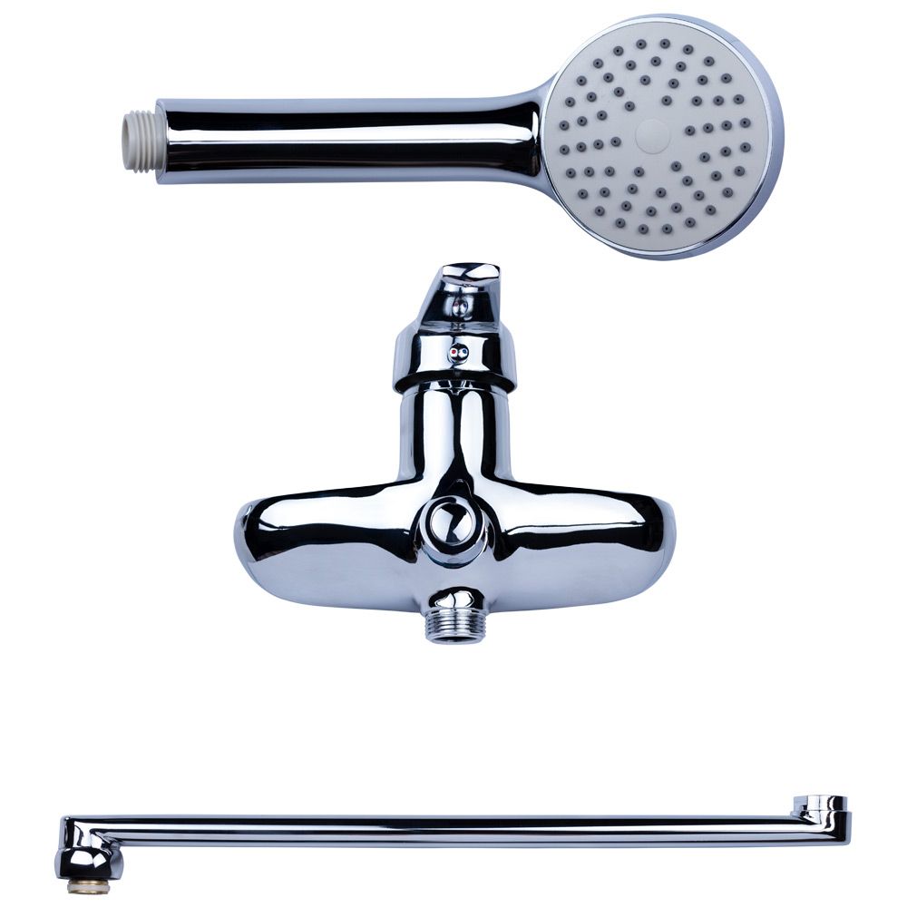 Змішувач HM Ø40 для ванни гусак прямий 350мм дивертор вбудований картріджний AQUATICA HM-2C231C (973