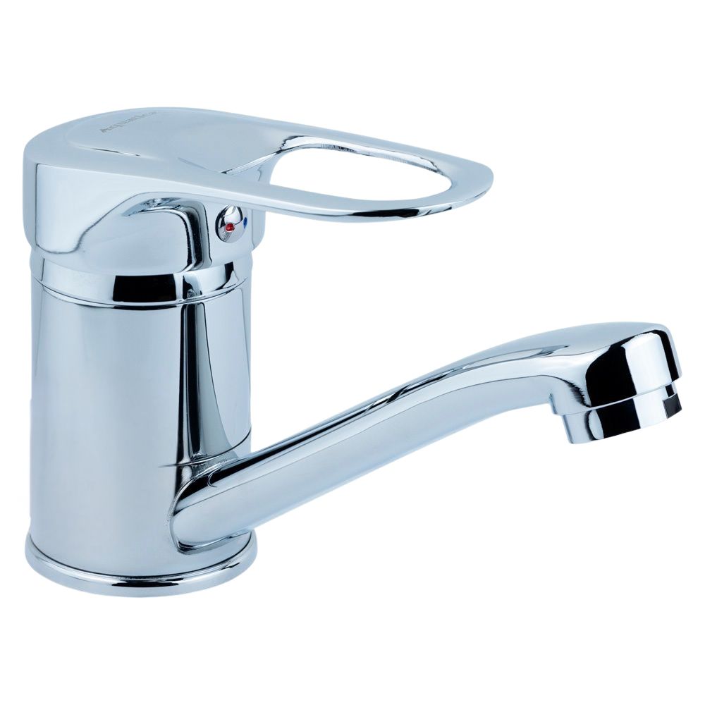 Змішувач MJ Ø40 для кухні гусак прямий 150мм на шпильці AQUATICA MJ-2B129C (9744120)