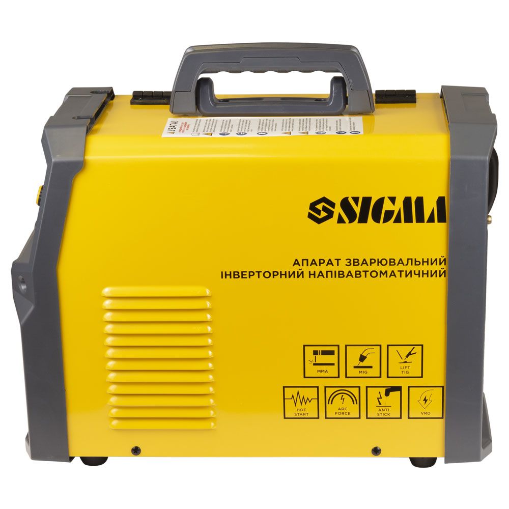 Аппарат сварочный инверторный полуавтомат МIG/MMA-160А электрод 4мм проволока 0.8-1мм LED SIGMA (53862