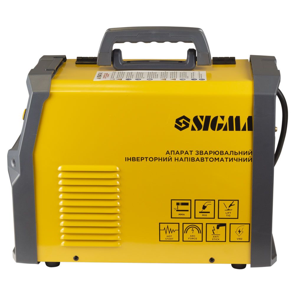 Апарат зварювальний інверторний напівавтомат МIG/MMA-180А електрод 5мм дріт 0.8-1мм LED SIGMA (53862