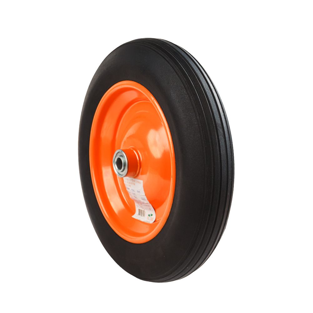 Колесо для тачки безкамерне гумове 14" (3.50-8) 330×60мм вісь Ø16мм довжина 90мм FLORA (5058614)