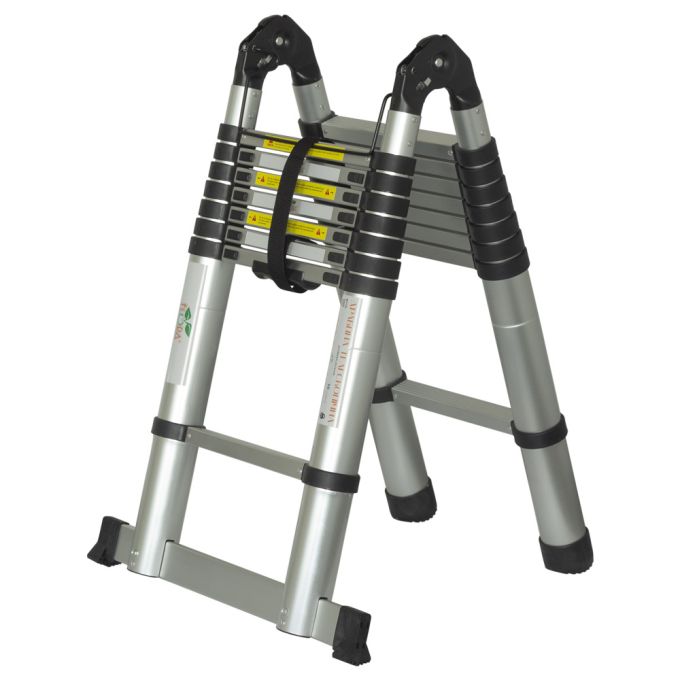 Драбина телескопічна універсальна 16 сходинок 5.0м FLORA (5033434)