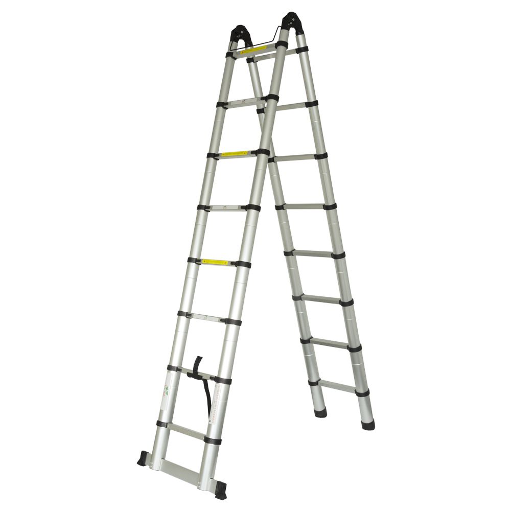 Драбина телескопічна універсальна 16 сходинок 5.0м FLORA (5033434)