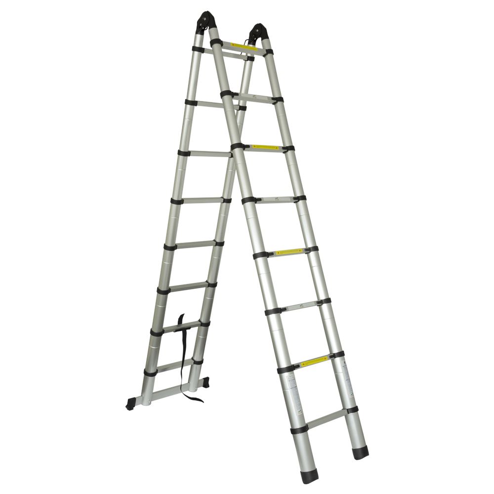 Драбина телескопічна універсальна 16 сходинок 5.0м FLORA (5033434)