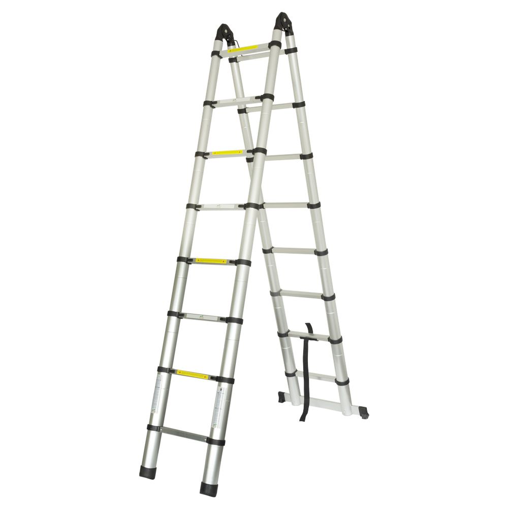 Драбина телескопічна універсальна 16 сходинок 5.0м FLORA (5033434)