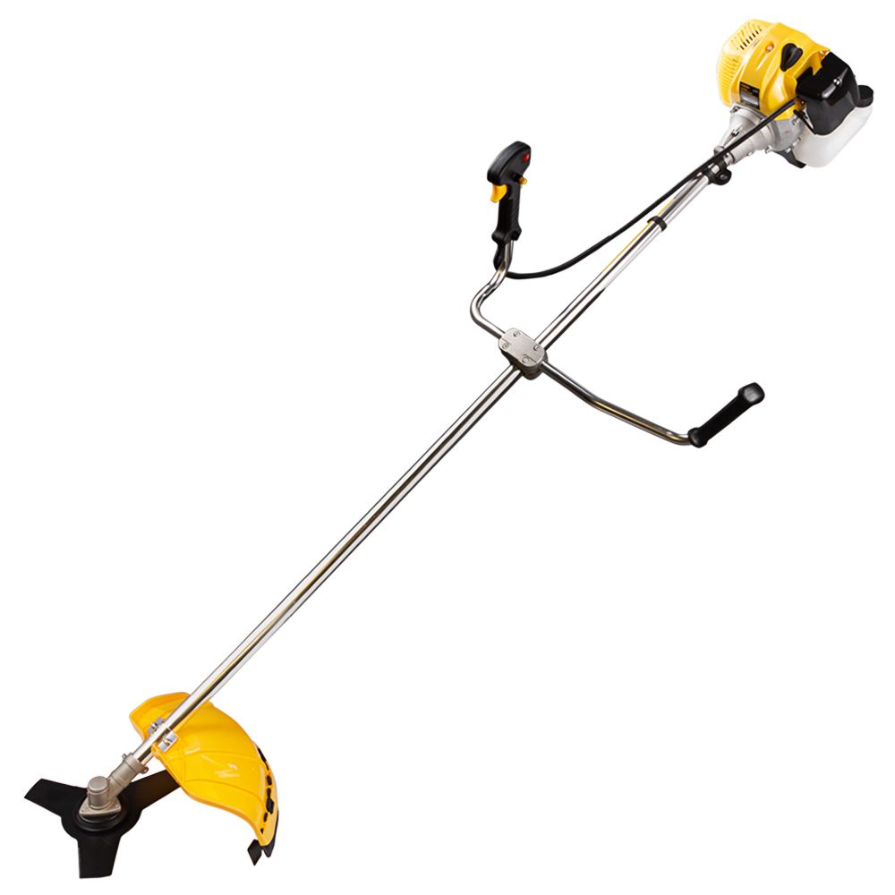 Тример бензиновий 3.6кВт 52см³ жорсткий посилений вал 28мм U-ручка (котушка, 2 ножі, ремінь) (з 2х ч