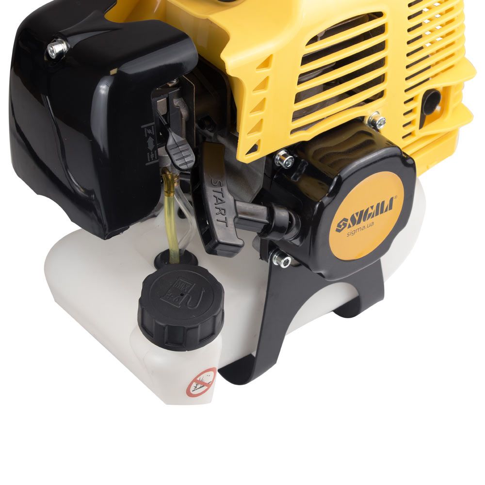 Тример бензиновий 3.6кВт 52см³ жорсткий посилений вал 28мм U-ручка (котушка, 2 ножі, ремінь) (з 2х ч