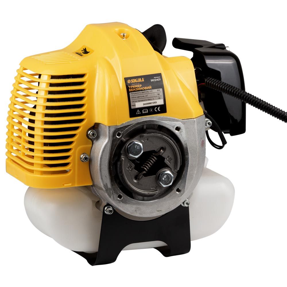 Тример бензиновий 3.6кВт 52см³ жорсткий посилений вал 28мм U-ручка (котушка, 2 ножі, ремінь) (з 2х ч
