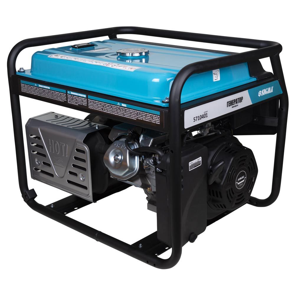 Генератор бензиновый 220В 2.8/3.0кВт 4-х тактный ручной запуск SIGMA (5710401)
