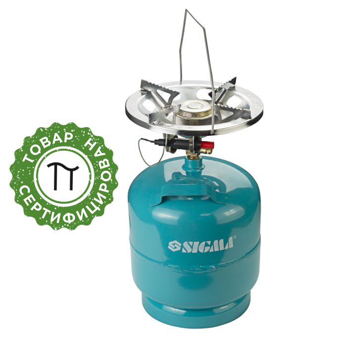 Комплект газовий кемпінг з п’єзопідпалом Comfort 8л SIGMA (2903121)