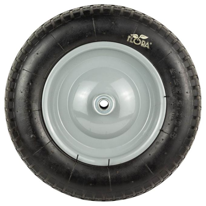 Колесо пневматичне 14" (3.50-8) 360×85мм вісь Ø16мм довжина 90мм для садово-будівельної тачки FLORA