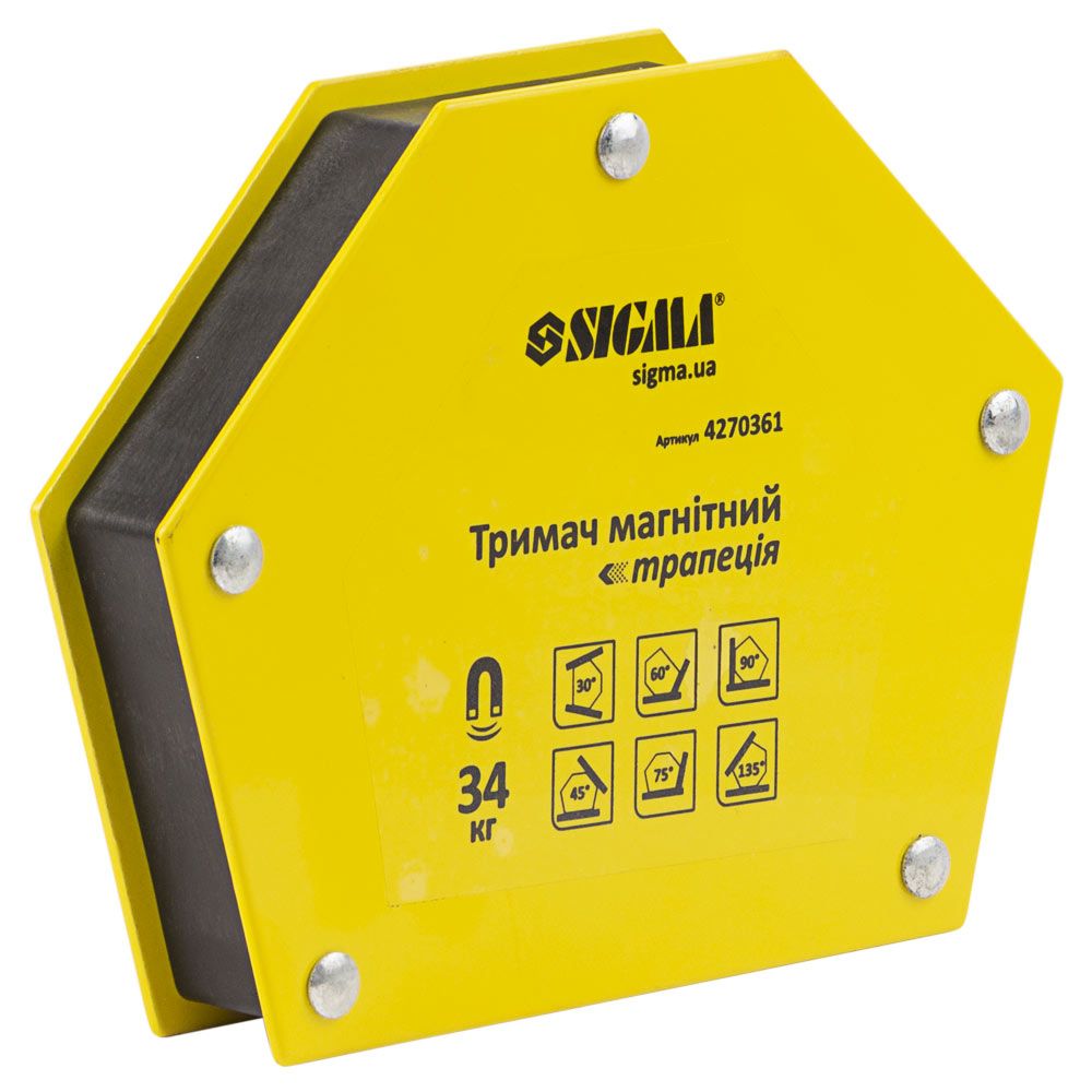 Магнит для сварки трапеция 34кг 105×65×65×45мм (30,45,60,75,90,135°) SIGMA (4270361)