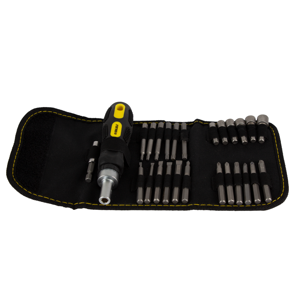 Викрутка + біти 18шт + насадки торцеві 6шт CrV SIGMA (4002111)