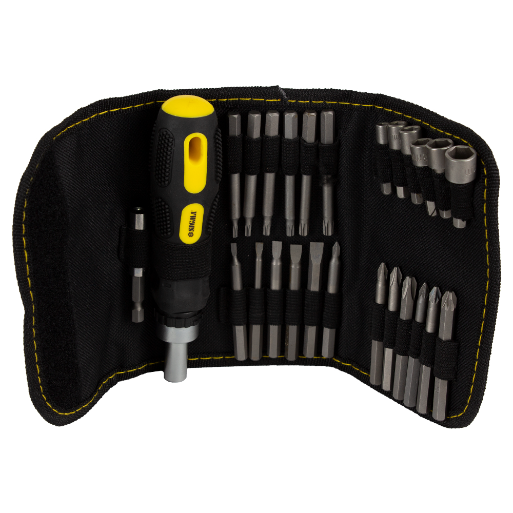 Викрутка + біти 18шт + насадки торцеві 6шт CrV SIGMA (4002111)