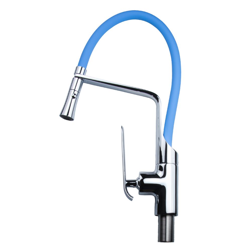 Смеситель ADDA Ø35 для кухни излив силиконовый синий на гайке CORSO 9635100 (EB-4B519C)