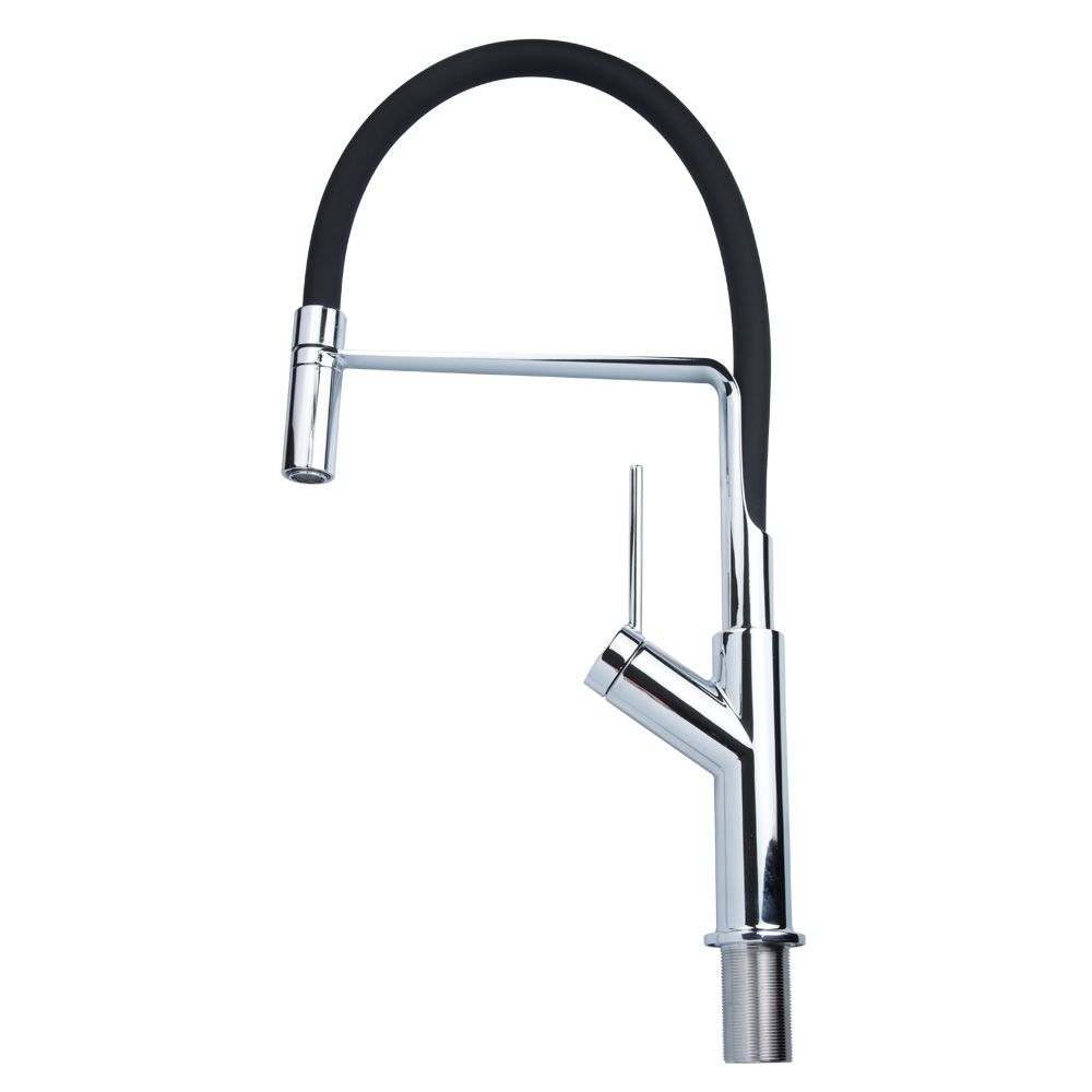 Смеситель ADDA Ø25 для кухни излив силиконовый черный на гайке CORSO 9635110 (EB-4B520C)