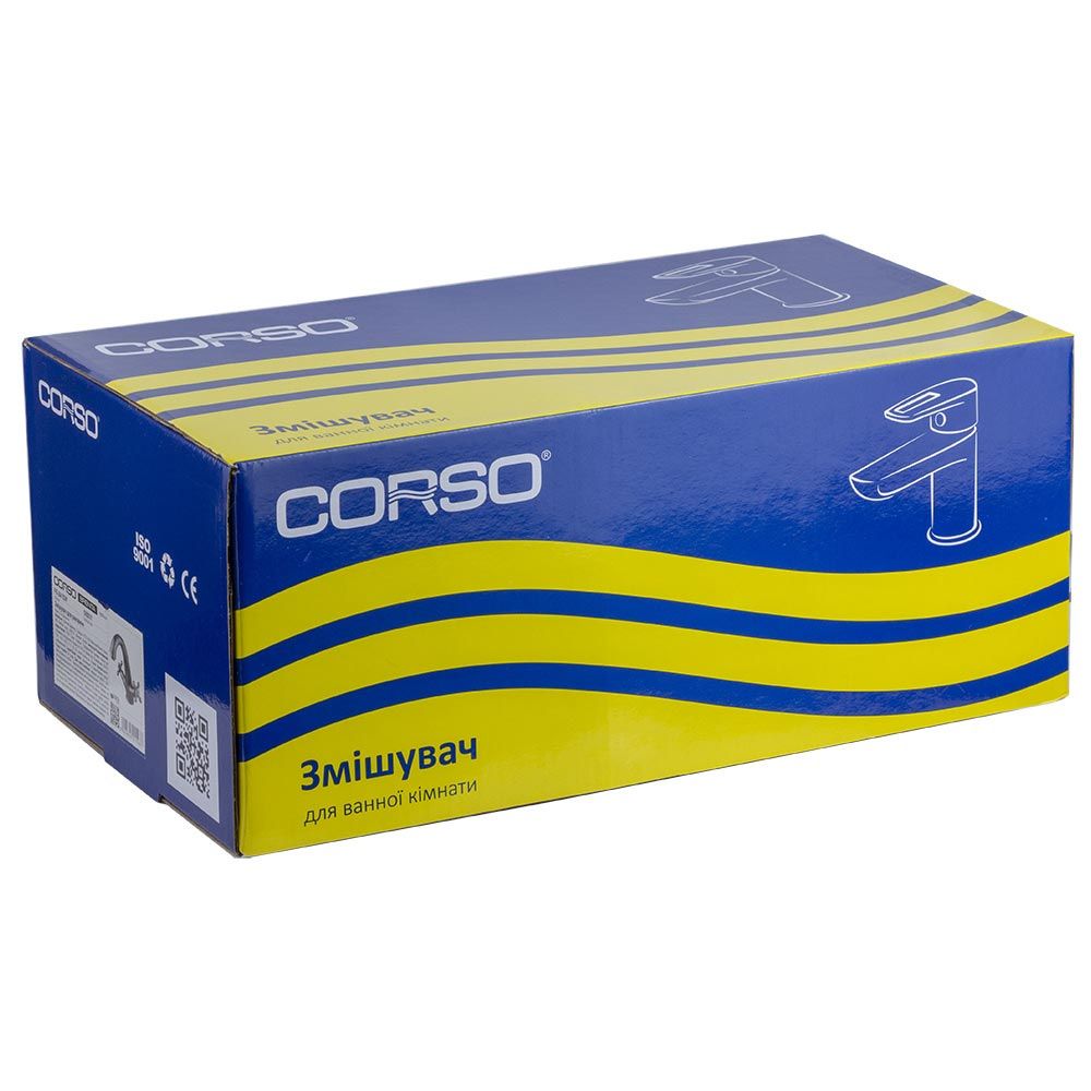 Змішувач BRENTA 1/2" для раковини литий на шпильці CORSO FE-2A152K (9679004)