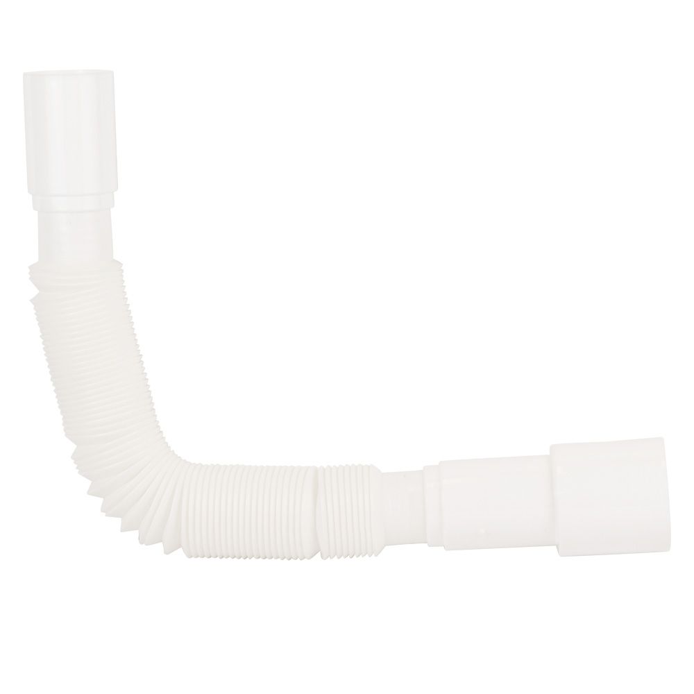 Сифон для раковини з випуском з нерж. сталі виведенням під пральну машину і гнучким відведенням 1½"×