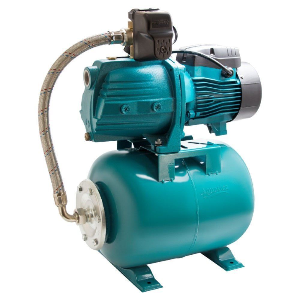 Станция 0.9кВт Hmax 48м Qmax 85л/мин (самовсасывающий насос) 50л Украина LEO (775386/50)