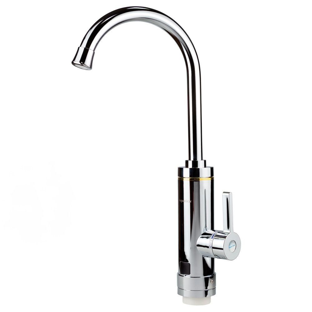 Кран-водонагрівач проточний HZ 3.0кВт 0.4-5бар для кухні гусак вухо на гайці (C) AQUATICA HZ-6B143C