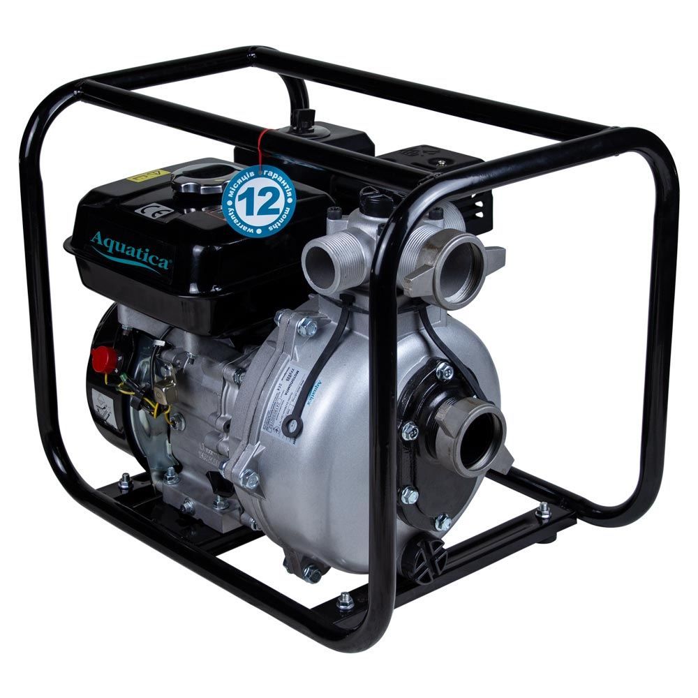 Мотопомпа 7.5 л.с. Hmax 70м Qmax 35м³/ч (4-х тактный) AQUATICA (772535)
