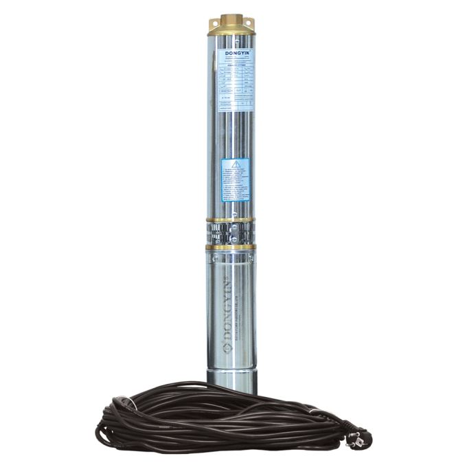 Насос відцентровий свердловинний 0.75кВт H 51(33)м Q 140(100)л/хв Ø102мм (кабель 25м) DONGYIN 4SDM6/